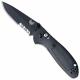 Benchmade 556SBK Mini Griptilian S30V EDC Black Part Serrated Drop Point Black GFN AXIS Lock Folder USA Made