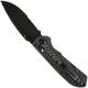 Benchmade 560-1 Freek M4 Knife 560SBK-1 Part Serrated Black M4 Steel Drop Point, Gray and Black G10 AXIS Lock Folder USA Made