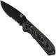 Benchmade 560-1 Freek M4 Knife 560SBK-1 Part Serrated Black M4 Steel Drop Point, Gray and Black G10 AXIS Lock Folder USA Made