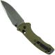 Benchmade 980 Turret Knife Satin Drop Point, Olive Drab G10 AXIS Lock Folder USA Made