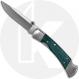 Buck Special Projects Folding Hunter 110LL Knife - Stainless Steel Clip Point - Blue/Green Wood - Discontinued - BNIB