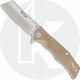 Buck Trunk Knife 0252TNS - Value Priced EDC - Satin Cleaver Style Blade - Tan G10 - Liner Lock - Flipper Folder