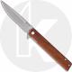 Buck Decatur Knife 0256BRS - Value Priced EDC - Satin Drop Point - Wood Handle - Liner Lock - Flipper Folder