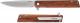 Buck Decatur Knife 0256BRS - Value Priced EDC - Satin Drop Point - Wood Handle - Liner Lock - Flipper Folder
