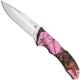 Buck Knives Buck Bantam BHW Knife, Pink Camo, BU-286CMS10