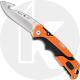 Buck Large Folding Pursuit Pro 0660ORG - S35VN Gut Hook - Black GFN and Orange Versaflex Handle - Made in USA