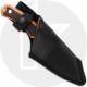 Buck Alpha Hunter Guthook Select 664ORG Fixed Blade Knife - Stonewash 420HC Guthook - Orange/Black GFN - Black Nylon Sheath - US