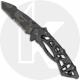 Buck Bones 870CMX Knife - Tiger Stripe Camo Part Serrated 420HC Modified Tanto - Tiger Stripe Camo Skeletonized Stainless Steel