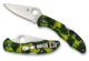 Spyderco Delica 4 Knife Flat Ground S30V with Yellow and Green Zome FRN Limited Run