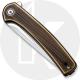 CIVIVI Mini Asticus Knife C19026B-2 - Satin Drop Point - Black Hand Rubbed Brass - Liner Lock Flipper Folder
