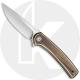 CIVIVI Mini Asticus Knife C19026B-2 - Satin Drop Point - Black Hand Rubbed Brass - Liner Lock Flipper Folder