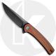 CIVIVI Mini Asticus Knife C19026B-5 - Black Stonewash Drop Point - Cuibourtia Wood - Liner Lock Flipper Folder