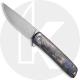 CIVIVI Bo Knife C20009B-A - Brad Zinker EDC - Gray Stonewash Nitro-V Drop Point - Carbon Fiber Blue - Liner Lock - Flipper Folde