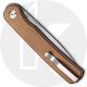 CIVIVI Stylum Knife C20010B-A - Value Price EDC - Gray Stonewash Drop Point - Brown Micarta - Slip Joint - Front Flipper Folder