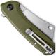 CIVIVI Mini Mastodon Knife C2011A - Stonewash Cleaver Style Blade - OD Green G10 - Liner Lock Flipper Folder