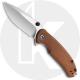 CIVIVI Pintail C2020A - Satin S35VN Drop Point - Brown Micarta - Liner Lock Flipper Folder