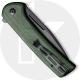 CIVIVI Conspirator C21006-2 - Black Stonewash Nitro-V - Green Micarta - Button Lock Flipper Folder