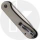 CIVIVI Button Lock Elementum C2103C - Gray Stonewash 14C28N - Dark Green Micarta - Manual Action - Button Lock Folder