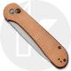 CIVIVI Button Lock Elementum C2103D - Gray Stonewash 14C28N - Brown Micarta - Manual Action - Button Lock Folder