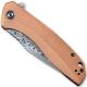 CIVIVI Baklash Knife C801DS-2 - Damascus Drop Point - Stonewash Copper - Liner Lock Flipper Folder