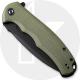 CIVIVI Praxis Knife C803F - Value Price EDC - Black Stonewash Drop Point - OD Green G10 - Liner Lock Flipper Folder