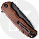 CIVIVI Praxis Knife C803H - Value Price EDC - Black Stonewash Drop Point - Cuibourtia Wood - Liner Lock Flipper Folder