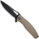 CIVIVI Wyvern Knife C902F - Black Stonewash D2 Drop Point - Tan FRN - Liner Lock Flipper Folder