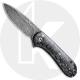 CIVIVI Elementum C907C-DS2 - Black Damascus Drop Point - Shredded CF / Silvery Shred - Liner Lock Flipper Folder