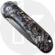 CIVIVI Elementum C907C-DS3 - Black Damascus Drop Point - Shredded CF / Copper Shred - Liner Lock Flipper Folder