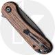 CIVIVI Elementum C907T-C - Black Stonewash D2 Tanto - Dark Brown Matrix Micarta - Liner Lock - Flipper Folder