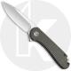 CIVIVI Elementum Knife C907T - Satin D2 Drop Point - Dark Green Micarta - Liner Lock Flipper Folder