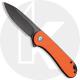 CIVIVI Elementum C907Y - Black Stonewash D2 - Orange G10 - Liner Lock - Flipper Folder