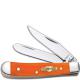 Case Tiny Trapper Knife, Smooth Persimmon Orange Bone, CA-10313