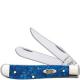 Case Mini Trapper Knife, Blue Sparkle Kirinite, CA-13537