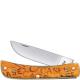 Case Sod Buster Jr Knife, Carved Persimmon Orange Bone, CA-22083