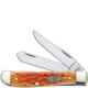 Case Mini Trapper Knife, Pocket Worn Whiskey Bone CV, CA-23007