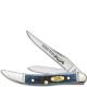 Case Small Texas Toothpick Knife, Pocket Worn Denim Bone, CA-26297