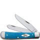 Case Trapper Knife, Painted Desert Caribbean Blue Bone, CA-63122