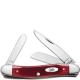 Case Medium Stockman, Sawcut Dark Red Bone, CA-69401