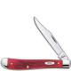 Case Knives Case SlimLine Trapper Knife, Dark Red Bone CV, CA-6982