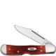 Case Mini Copperlock Knife, Dark Red Bone CV, CA-6996