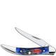 Case Small Texas Toothpick Knife 07054 - Navy Blue Bone - Discontinued - BNIB