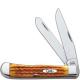 Case Knives Case Trapper Knife, Pocket Worn Harvest Orange, CA-7401