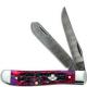 Case Mini Trapper Knife 74171 Limited Damascus Crimson Bone 6207DAM