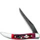 Case Small Texas Toothpick Knife 74175 Limited Damascus Crimson Bone 610096DAM