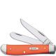 Case Mini Trapper Knife, Smooth Orange Synthetic, CA-80505