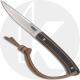 CRKT Biwa Knife - 2382 - Alan Folts - Neck Knife - Satin Drop Point Fixed Blade - Brown and Black G10