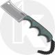 CRKT Minimalist Cleaver - 2383 - Alan Folts - Neck Knife - Bead Blast Fixed Blade - Finger Grooved Handle