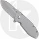 CRKT Squid Assisted 2492 - Lucas Burnley EDC - Bead Blast Drop Point - Bead Blast Stainless Steel - Frame Lock Flipper Folder