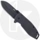 CRKT Squid Assisted Black 2493 - Lucas Burnley EDC - Black Stonewash Spear Point - Black Stonewash Stainless Steel - Frame Lock